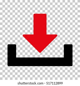 Download EPS vector pictograph. Illustration style is flat iconic bicolor intensive red and black symbol.