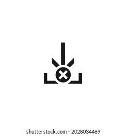 download error black icon isolated white background, for web, app, and presentation 