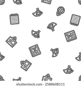 download file computer data vector seamless pattern thin line illustration