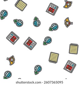 download file computer data vector seamless pattern thin line illustration