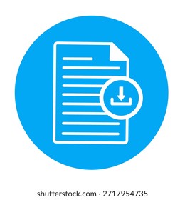 Icono de importación de documento de archivo de Descarga
