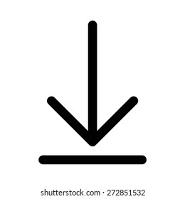 Download file or download document line art vector icon for apps and websites