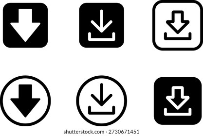 Archivo de Descarga, documento, conjunto de iconos de software. Web documento, carpeta, Enlace, PDF, doc, raw, txt, avi, mp3, mp4, dll y otros archivos formato iconos Botones de Descarga colección - Ilustración vectorial.