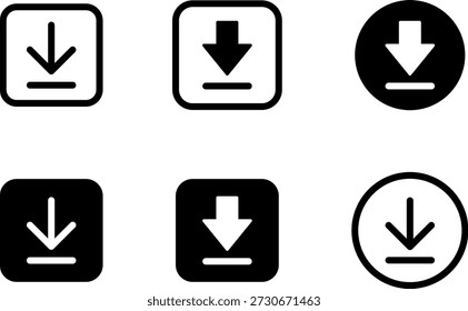 Archivo de Descarga, documento, conjunto de iconos de software. Web documento, carpeta, Enlace, PDF, doc, raw, txt, avi, mp3, mp4, dll y otros archivos formato iconos Botones de Descarga colección - Ilustración vectorial.