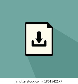 Download File Flat Icon Vector Design Art