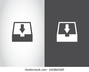 Download File Folder Document Cloud Computing Icon Filled Black White