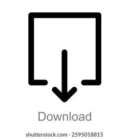 Download and file icon concept