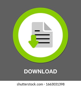 Download File Icon. File Document Symbol.