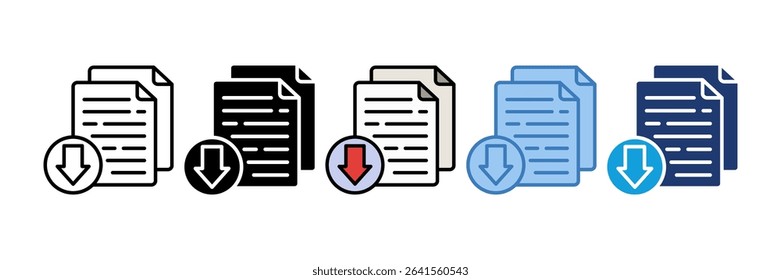 Download File Icon Element For Design