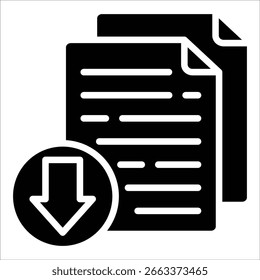 Elemento de icono de archivo de Descarga para diseño