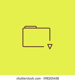 Download file icon. Folder download vector