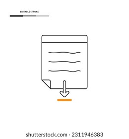 Download File Icon Vector Design.