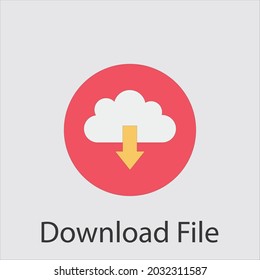 download file icon vector icon.Editable stroke.linear style sign for use web design and mobile apps,logo.Symbol illustration.Pixel vector graphics - Vector