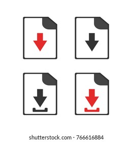 Download file icon. Vector illustration.