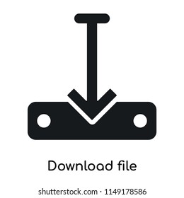 Download file icon vector isolated on white background for your web and mobile app design, Download file logo concept
