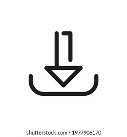 Download file icon for web and mobile UI design element.