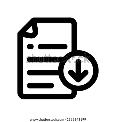 download file line icon. vector icon for your website, mobile, presentation, and logo design.