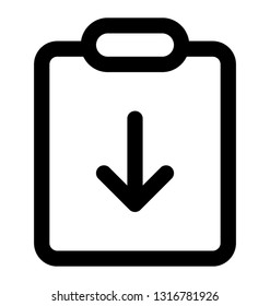 Download file line vector icon 