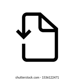 download file line vector single icon