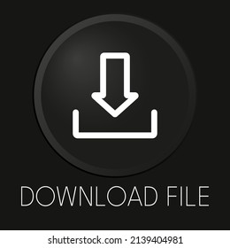 Descargar archivo icono de línea vectorial mínima en botón 3D aislado en fondo negro. Vector Premium.