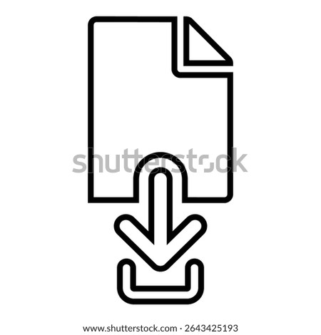 download file set line icon design. download file set thin black outline symbol vector illustration. editable stroke icon on transparent background.
