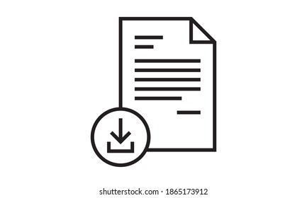 Download File Simple vector icon. Illustration symbol design. template for web mobile UI element. 