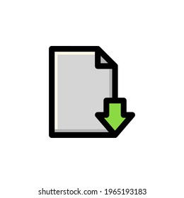 Download File User Interface Outline Icon Logo Vector Illustration
