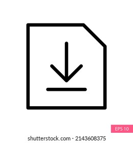 Laden Sie das Vektorsymbol in Zeilendesign für Website-Design, App, Benutzeroberfläche einzeln auf weißem Hintergrund herunter. Bearbeitbarer Strich. EPS10 Vektorgrafik.