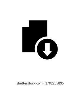 diseño del icono del vector de archivos de descarga