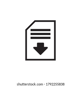 diseño del icono del vector de archivos de descarga