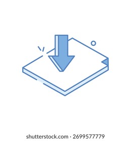 Icono de Vector de archivo de Descarga Ilustración de stock