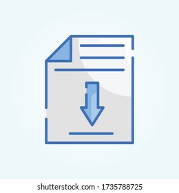 Download file vector icon style illustration. Communication symbols. EPS 10