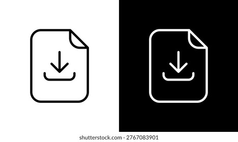 Download File White Icon Set Design
