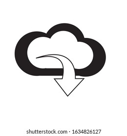 Download files / cloud storage icon set