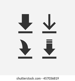Download files / cloud storage icon set