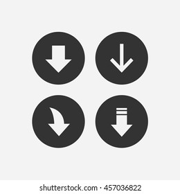 Download files / cloud storage icon set
