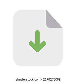 Download Files Icon with Flat Style