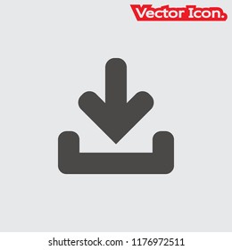 Download Files Icon Isolated Sign Symbol And Flat Style For App, Web And Digital Design. Vector Illustration.