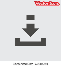 Download files icon isolated sign symbol and flat style for app, web and digital design. Vector illustration.
