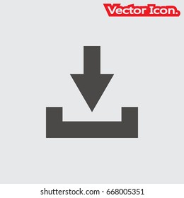 Download files icon isolated sign symbol and flat style for app, web and digital design. Vector illustration.