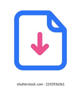 Download Files Icon Two Tone Color