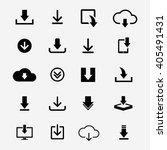 Download files icons vector set for web site or application. Various simple download icon isolated from the background. 