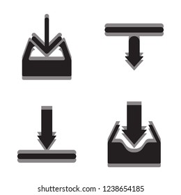 Download files icons vector set for web site or application. Various simple download icon isolated from the background.