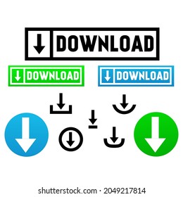 Descargar archivos iconos vectoriales establecidos para sitio web o aplicación.