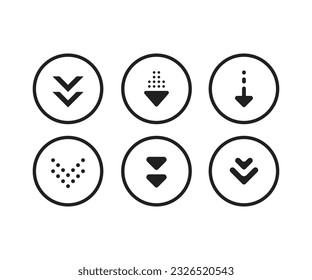 Download files icons vector set for web site or application. Various simple download icon isolated from the background.