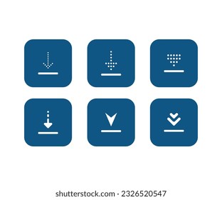 Download files icons vector set for web site or application. Various simple download icon isolated from the background.