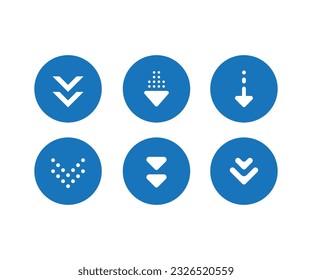 Descargar archivos iconos vectoriales establecidos para sitio web o aplicación. Un icono de descarga simple aislado del fondo.