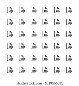 Download Files Set Line Art Icon Vector Template Illustration Design