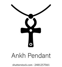 Download filled style icon of ankh pendant 