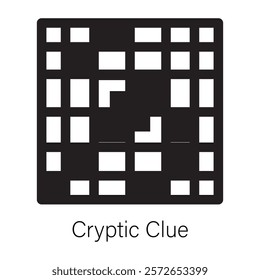 Download filled style icon of cryptic clue